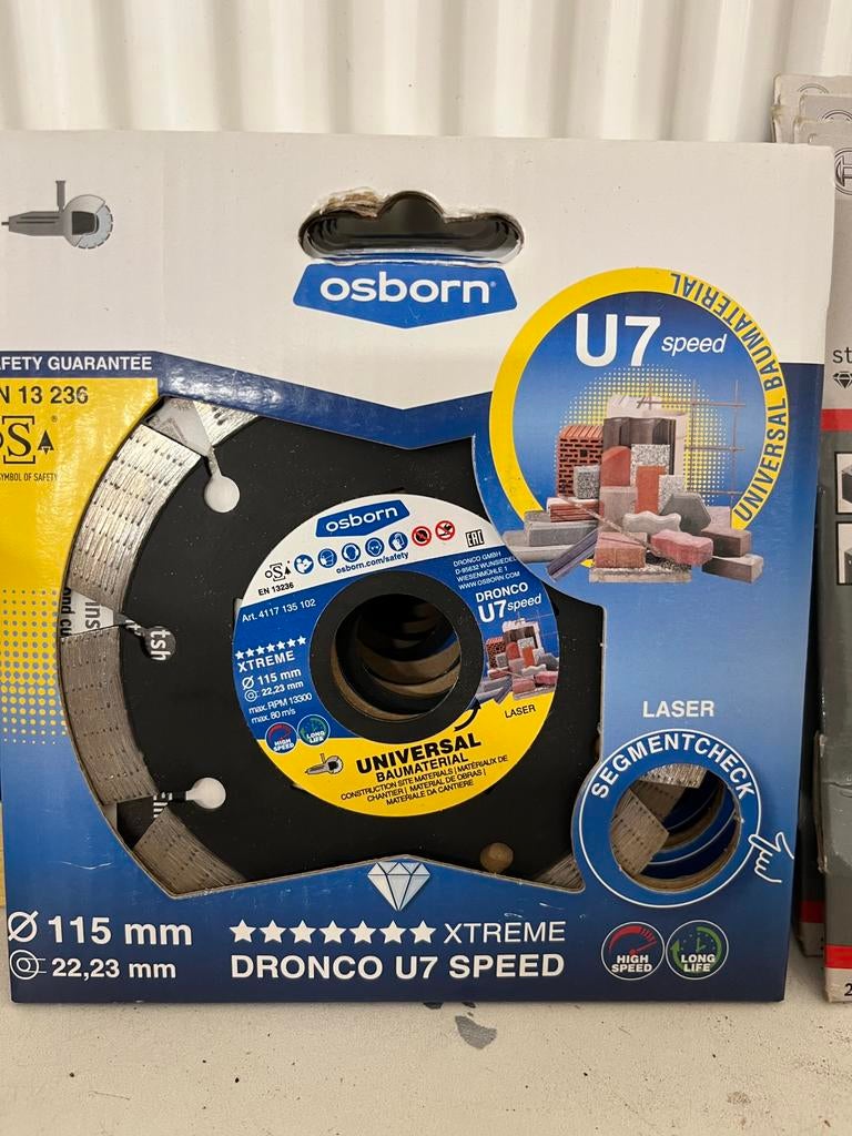 Diamant zaagbladen. Laagste prijs garantie!, Ophalen of Verzenden, Zo goed als nieuw, 1000 watt of meer, Haakse handslijpmachine