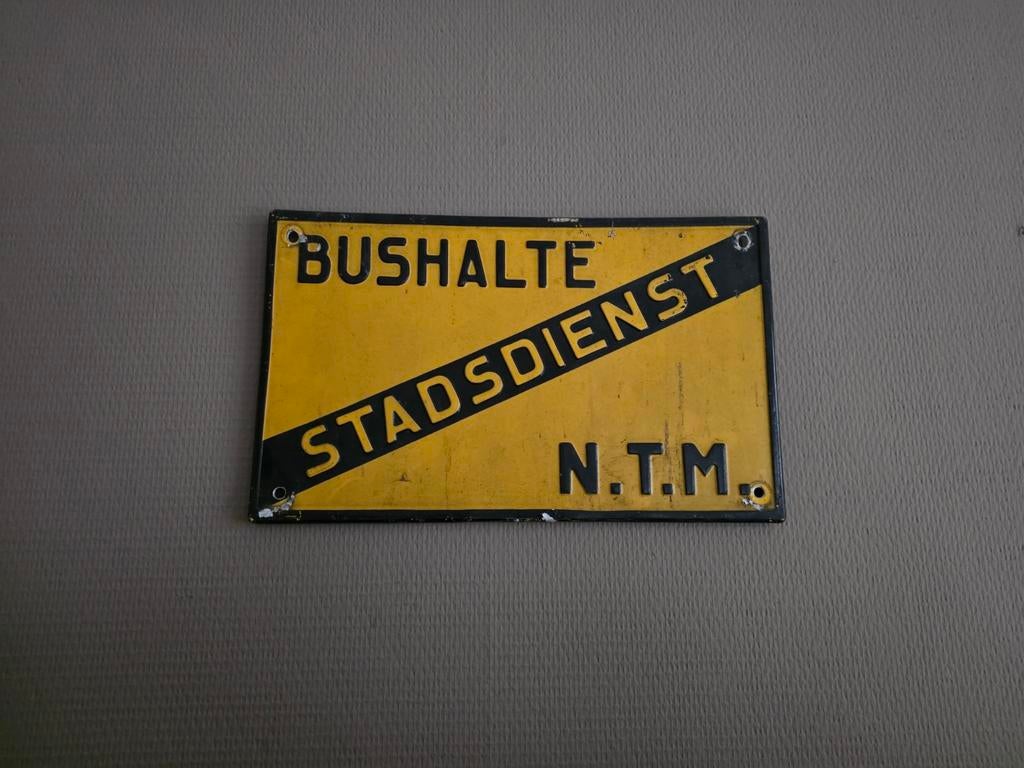 NTM bushalte bord van de stadsdienst, Ophalen of Verzenden, Zo goed als nieuw, Bus of Metro, Overige typen