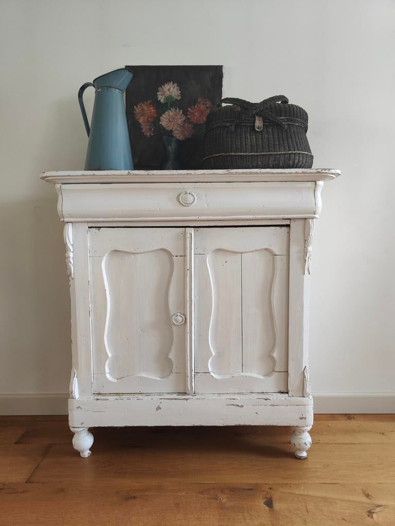 Oude brocante biedermeier kast, Antiek en Kunst, Ophalen