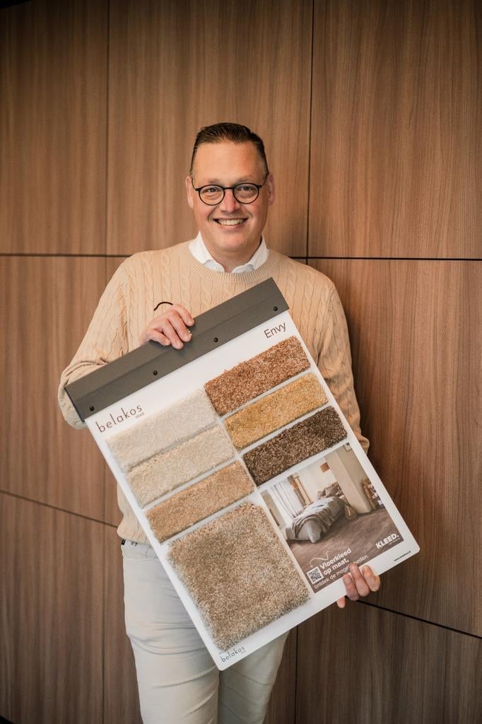 TAPIJT / PVC VLOEREN / RECHTSTREEKS ! HEUTINK GENEMUIDEN, 75 m² of meer, Nieuw, Ophalen of Verzenden, Crème