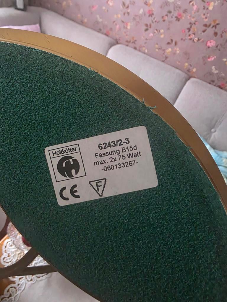 Vintage Holtkötter Lamp - Jaren 80 Design, Gebruikt, Vintage, Ophalen of Verzenden, Glas