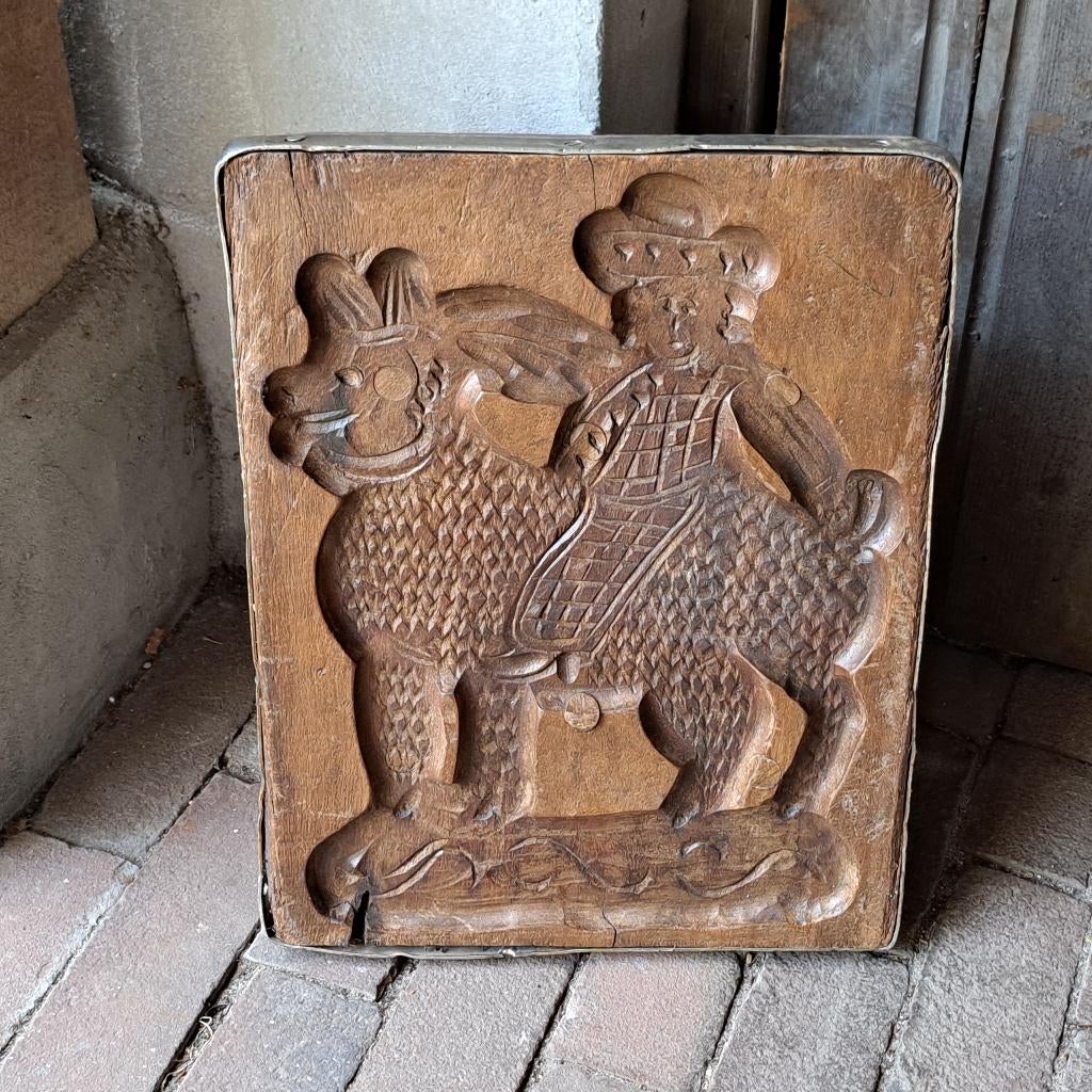 Oude brocante houten speculaasplank plank *Etage3*, Huis en Inrichting, Gebruikt, ., Ophalen of Verzenden, .