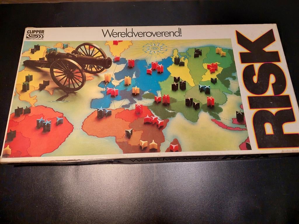 Oud bordspel van risk, Vijf spelers of meer, Ophalen of Verzenden, Gebruikt, Clipper, makers van monopoly