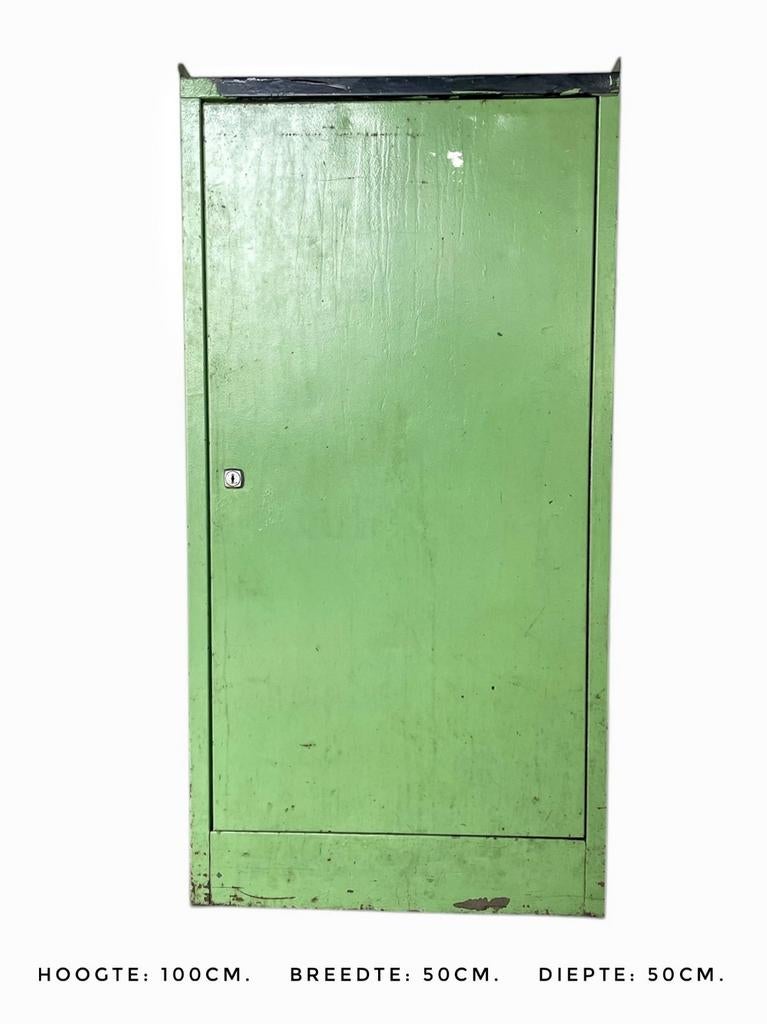Vintage Industriële Werkplaatskast - Groen - Robuust & Karak, Ophalen