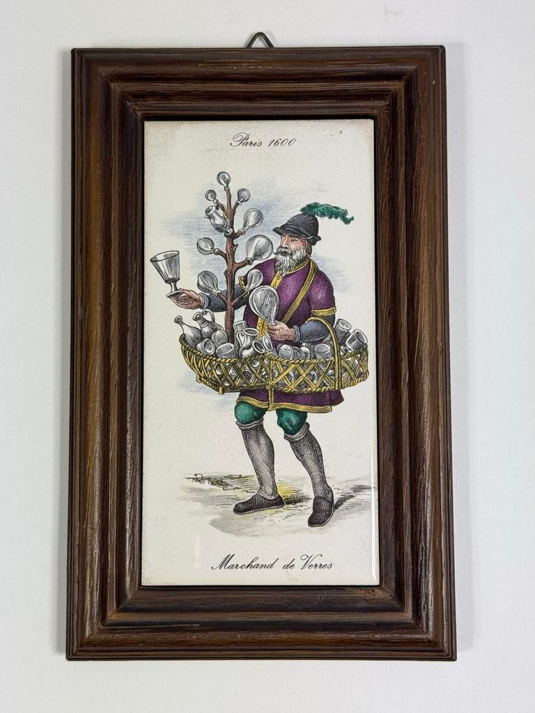 Oude Tegel met Voorstelling van Marchand de Verres, Antiek en Kunst, Ophalen of Verzenden