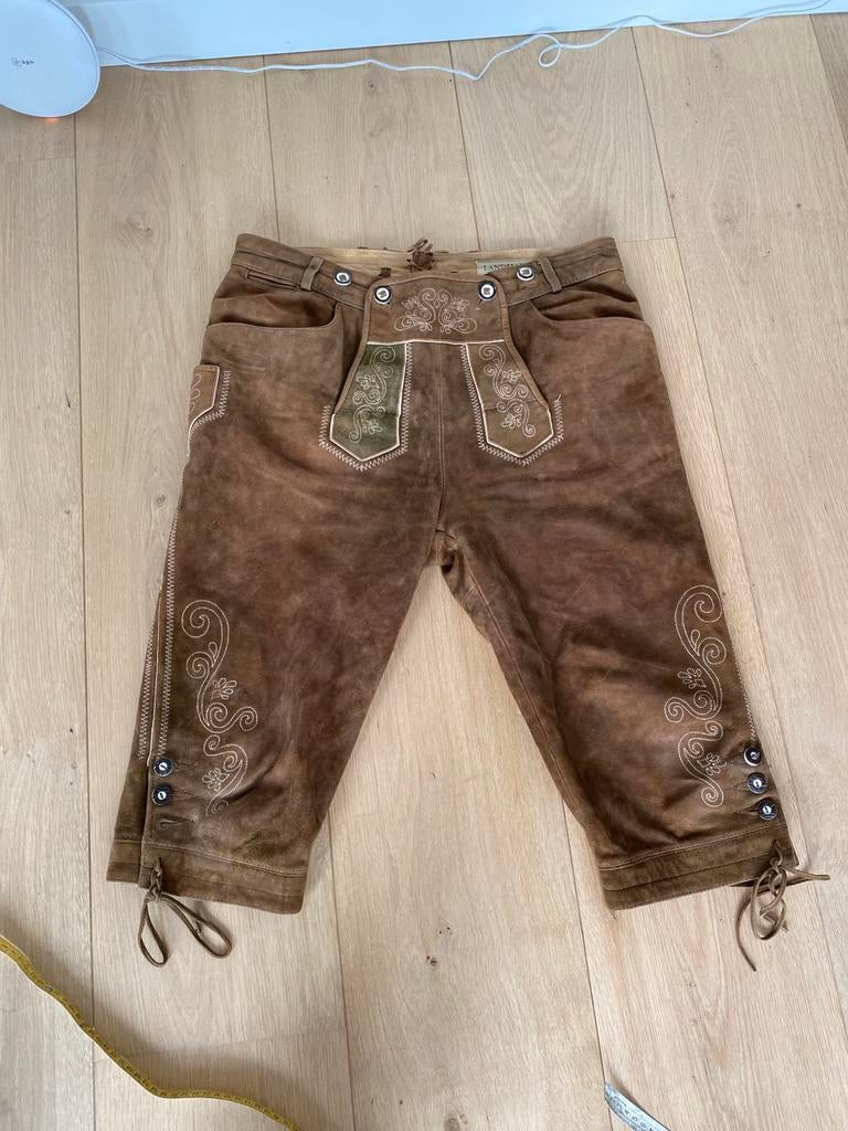 Lederhose maat 52 licht bruin Landhaus, Ophalen of Verzenden, Zo goed als nieuw, Maat 52/54 (L), Overige thema's