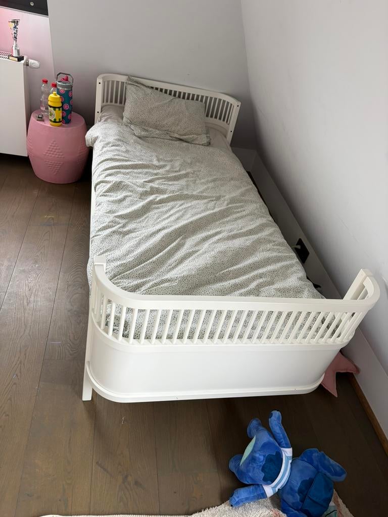 Sebra meegroei bed, Ophalen, Zo goed als nieuw, 180 cm of meer, 70 tot 85 cm