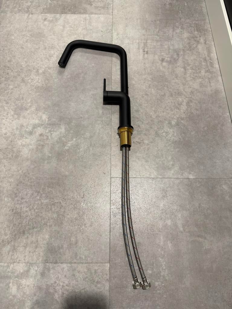 Gessi Stelo Haaks Mat Zwart Keukenkraan, Minder dan 50 cm, Zwart, Nieuw, Ophalen of Verzenden