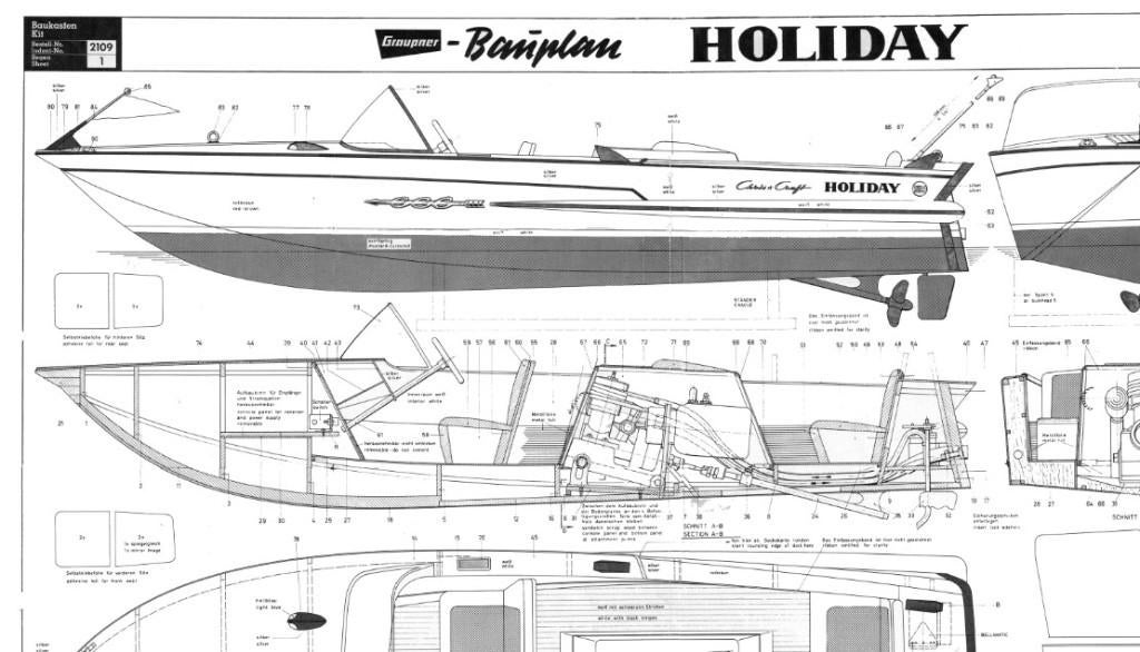 Bouwtekening Chris Craft Holiday van Graupner  , Ophalen of Verzenden, Nieuw