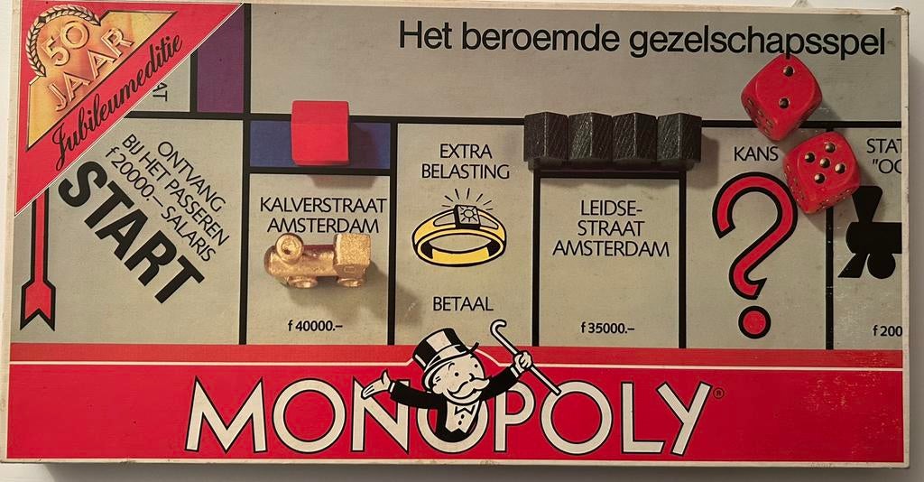Monopoly Jubileumeditie 1935 -1985 COMPLEET in goede staat!, Vijf spelers of meer, Ophalen of Verzenden, Zo goed als nieuw