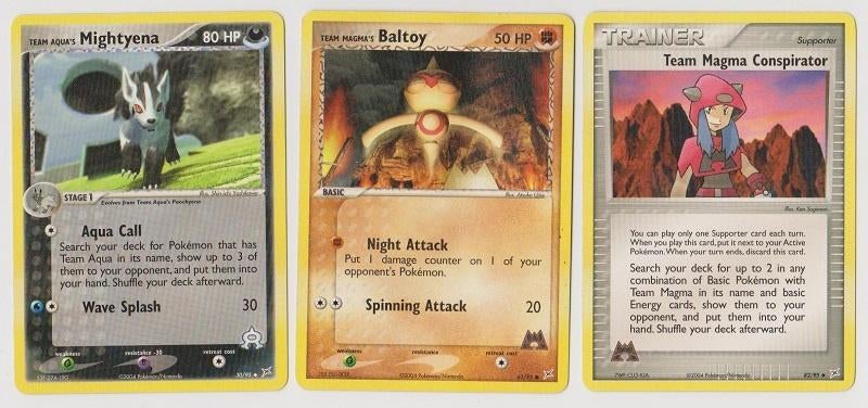 (020) POKeMON kaarten van serie Ex Team Magma vs Team Aqua, Verzenden, Zo goed als nieuw, Meerdere kaarten
