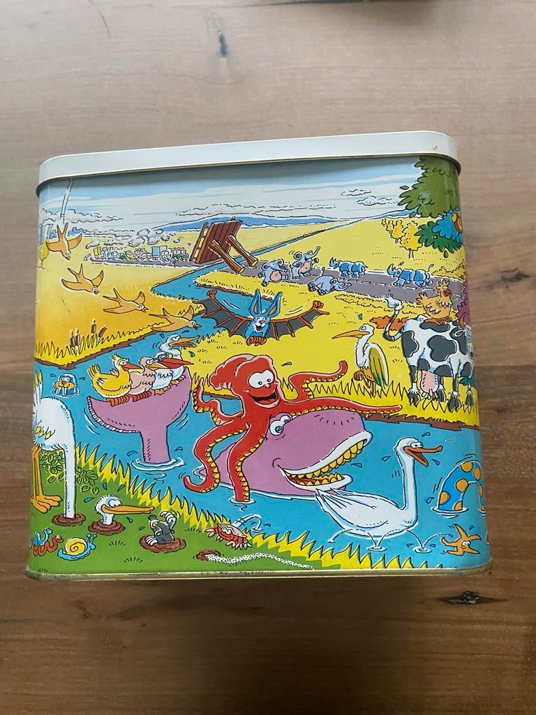 Leuk vintage blik met dieren, Ophalen of Verzenden, Gebruikt, Overige