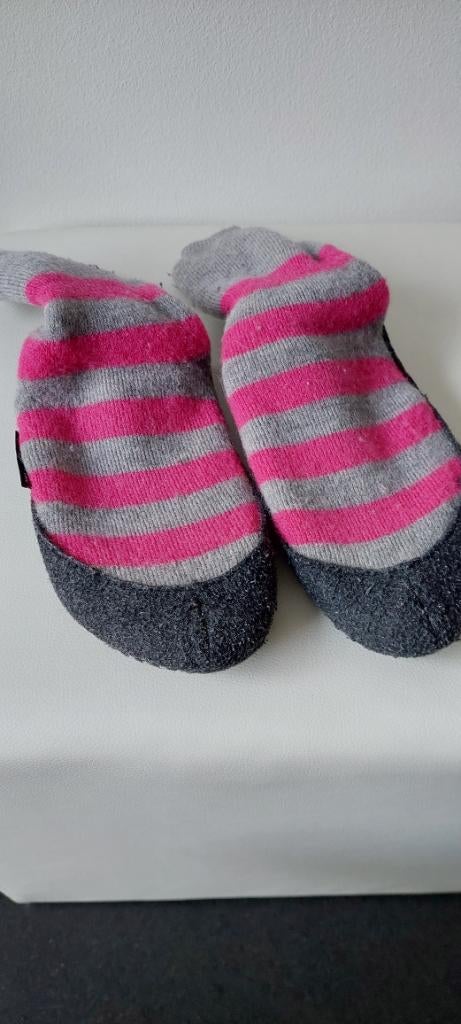 Falke Cosy Soks meisje maat 35-36 grijs/roze, Kinderen en Baby's, Falke, Meisje, Ophalen of Verzenden, Zo goed als nieuw