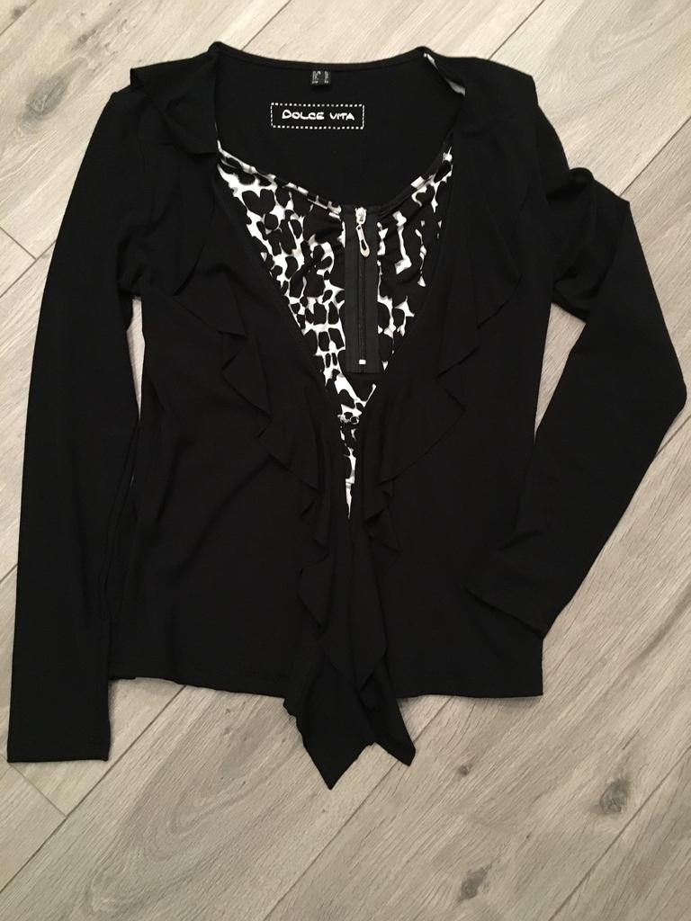 Doce vita tuniek zwart/wit print mt 36 NIEUW, Ophalen of Verzenden, Nieuw, Maat 36 (S), Zwart