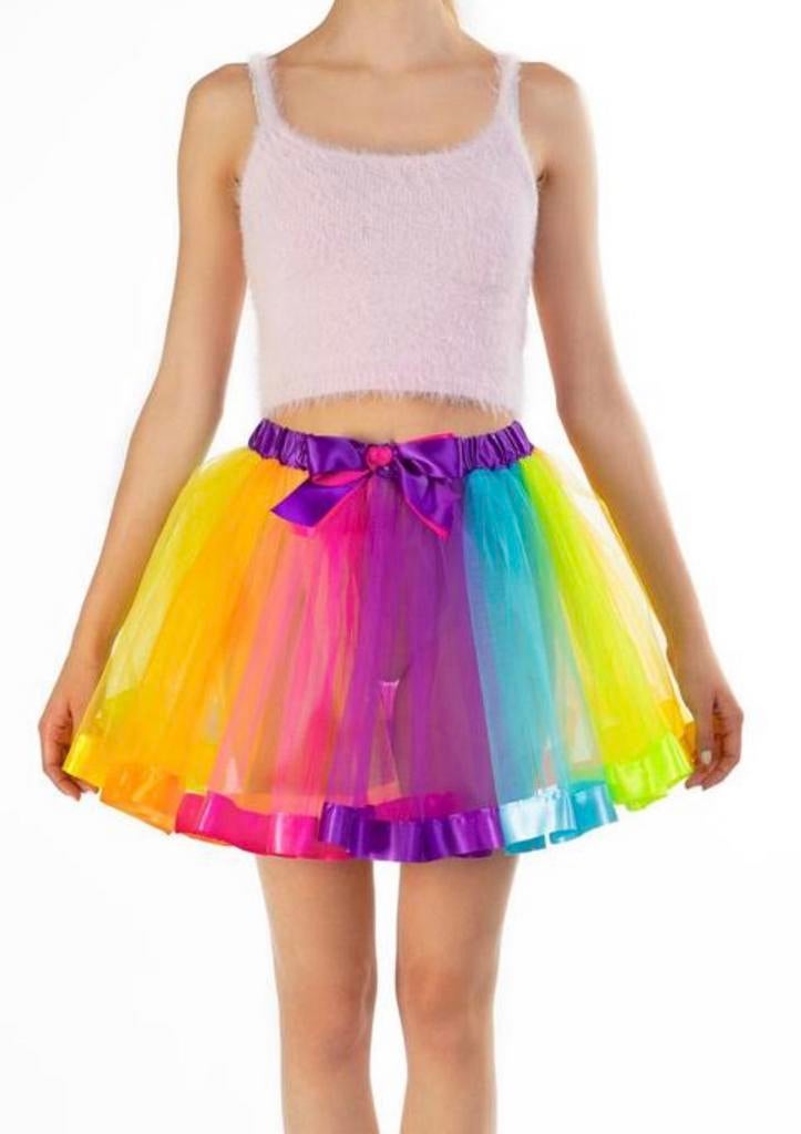 Leuke kleurrijke petticoat, Ophalen of Verzenden, Zo goed als nieuw, Maat 34 (XS) of kleiner, Carnaval