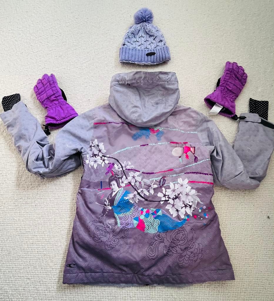 Ski/ snowboard jack M/158 + gratis ijsmuts & skihandschoenen, Kleding | Dames, Wintersportkleding, Zo goed als nieuw, Jack, Ophalen of Verzenden