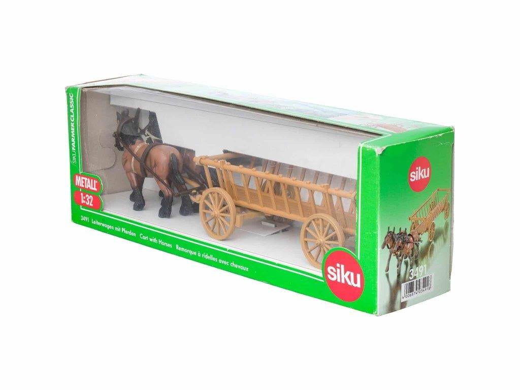 Siku Farmer 3491 Kar met Paarden, Ophalen of Verzenden, Zo goed als nieuw, Tractor of Landbouw, SIKU