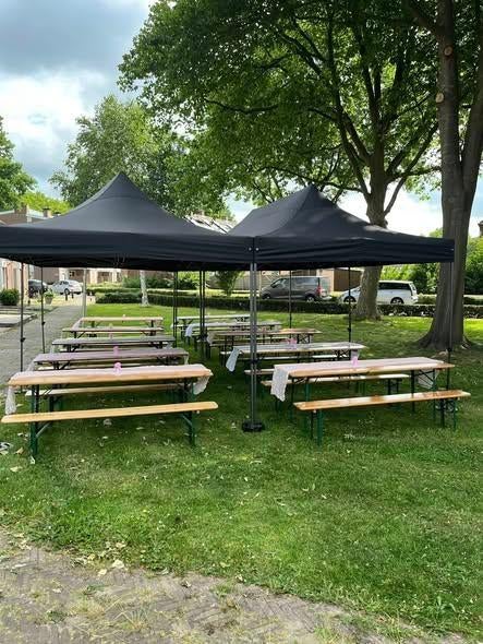 tenten stoelen heaters borden glazen biersets tafel te huur, Ophalen, Nieuw, Overige