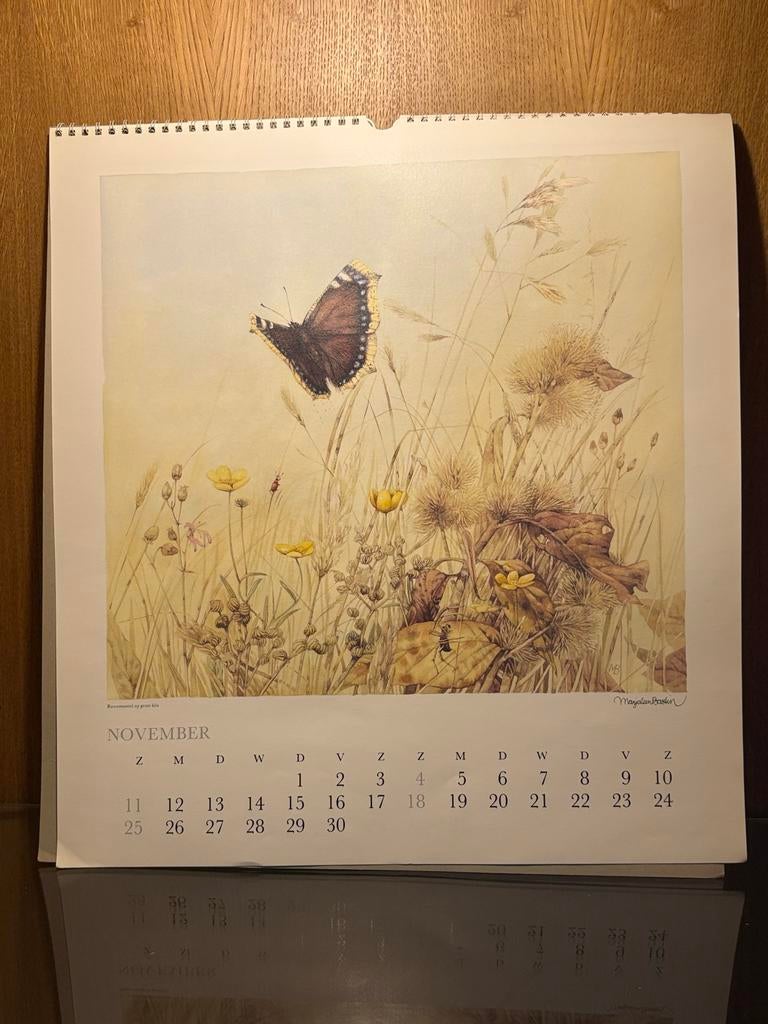 Natuurkalender Marjolein Bastin 1990, Ophalen of Verzenden, Maandkalender