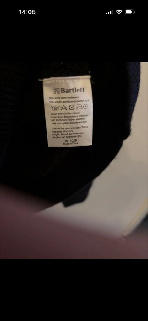 Bartlett nw marine blauwe trui mt XXL teab, Ophalen of Verzenden, Nieuw, Overige maten, Blauw