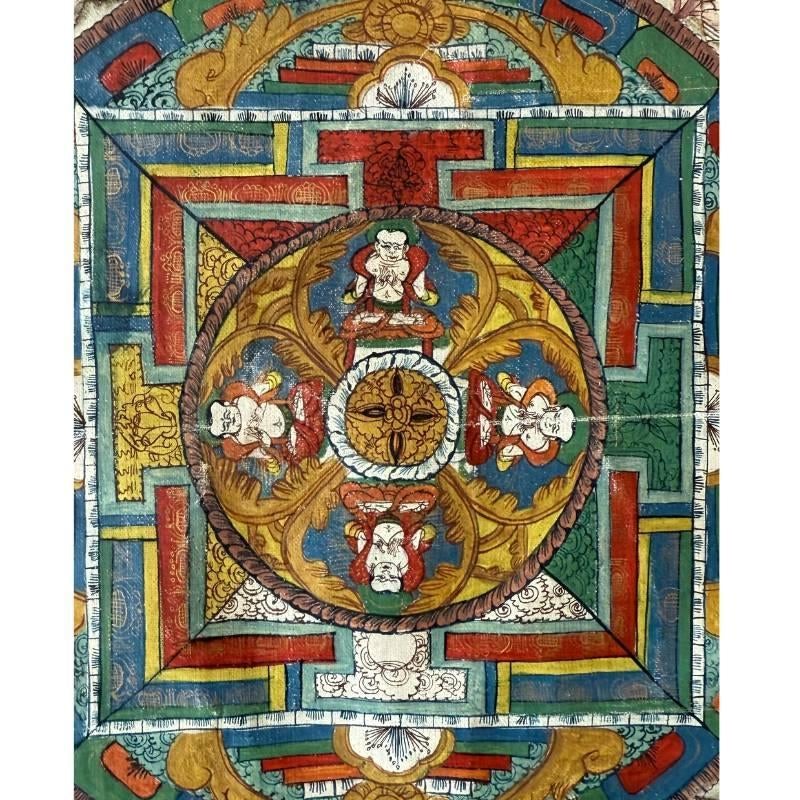 Traditionele Nepalese thangka, Ophalen of Verzenden, Gebruikt