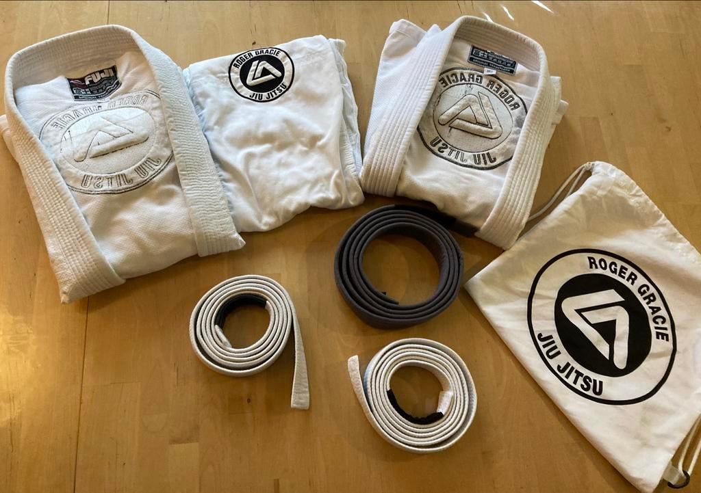 BJJ Jiu Jitsu Pak Jeugd Roger Gracie Fuji Maat 152-170, Gebruikt, Vechtsportpak, Jiu-Jitsu, Maat M