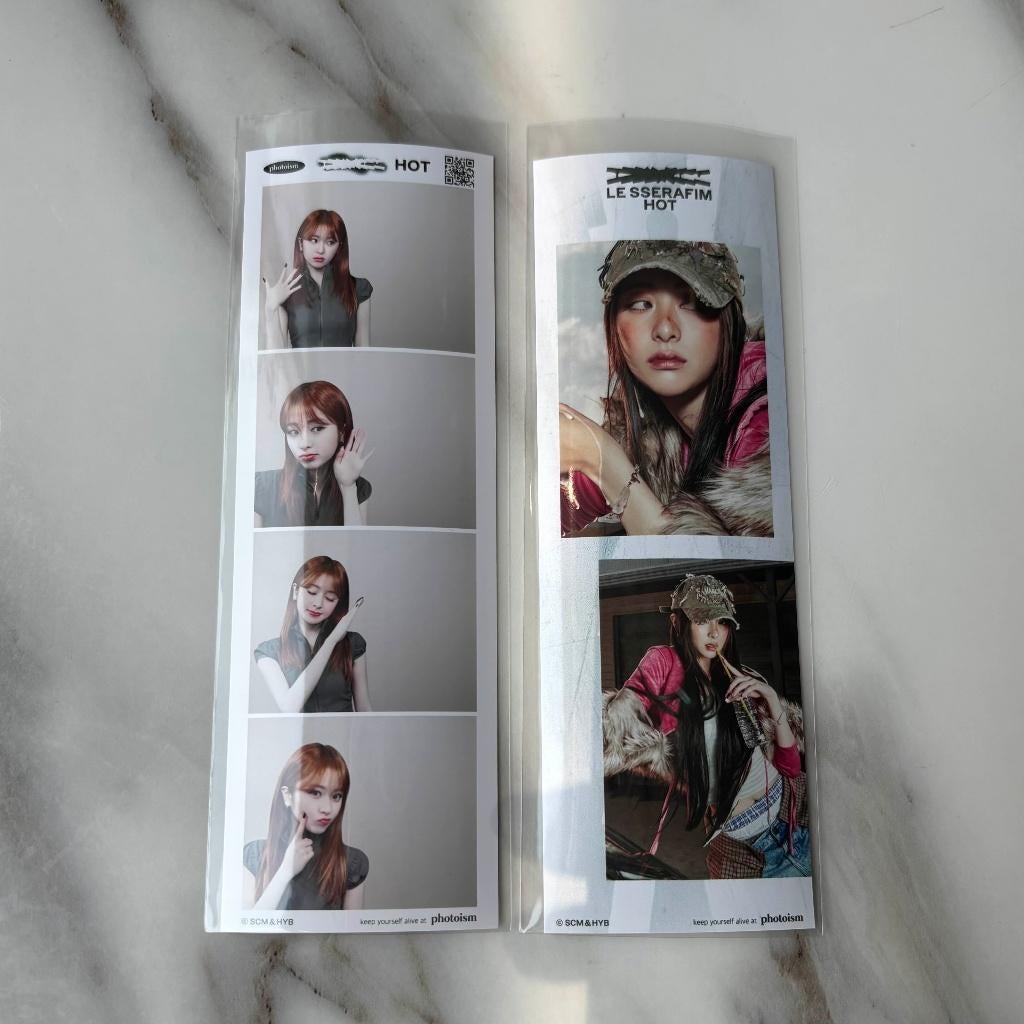 Yunjin (Le Sserafim) photosim 4cut, Ophalen of Verzenden, Nieuw, Foto of Kaart