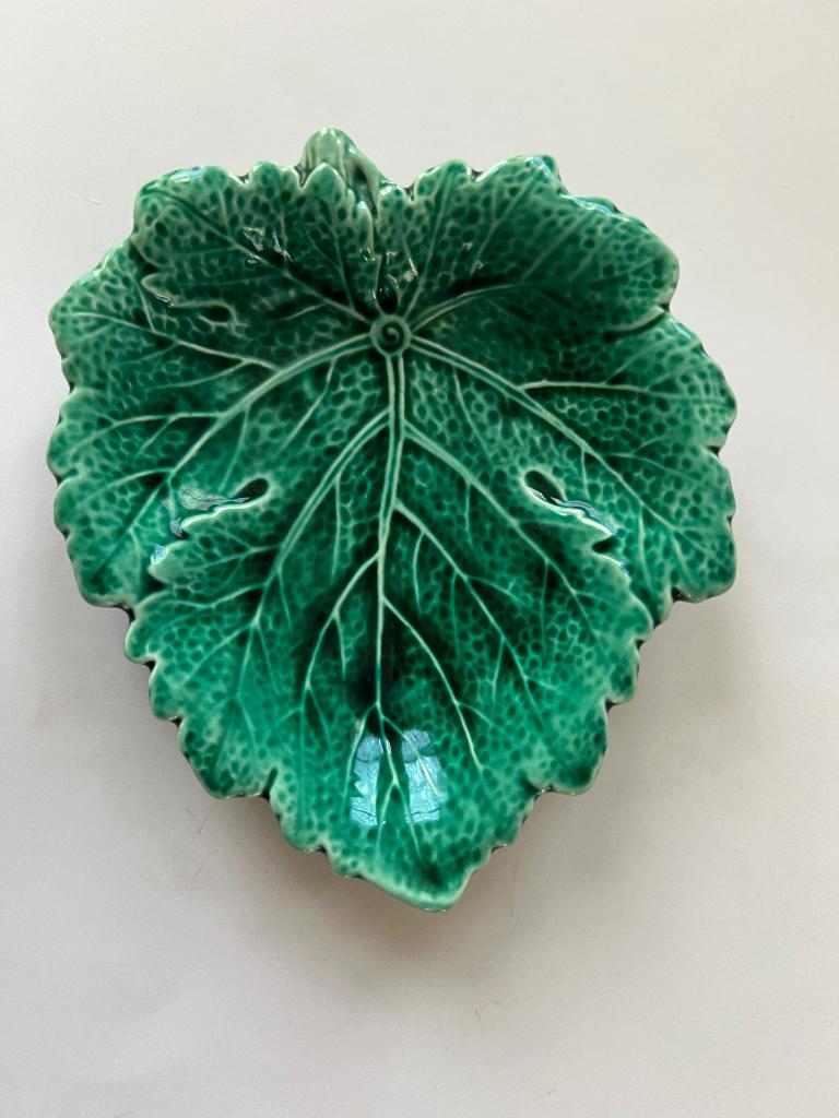 Wedgwood Etruria & Barlaston Majolica blad schaal groen, Ophalen of Verzenden
