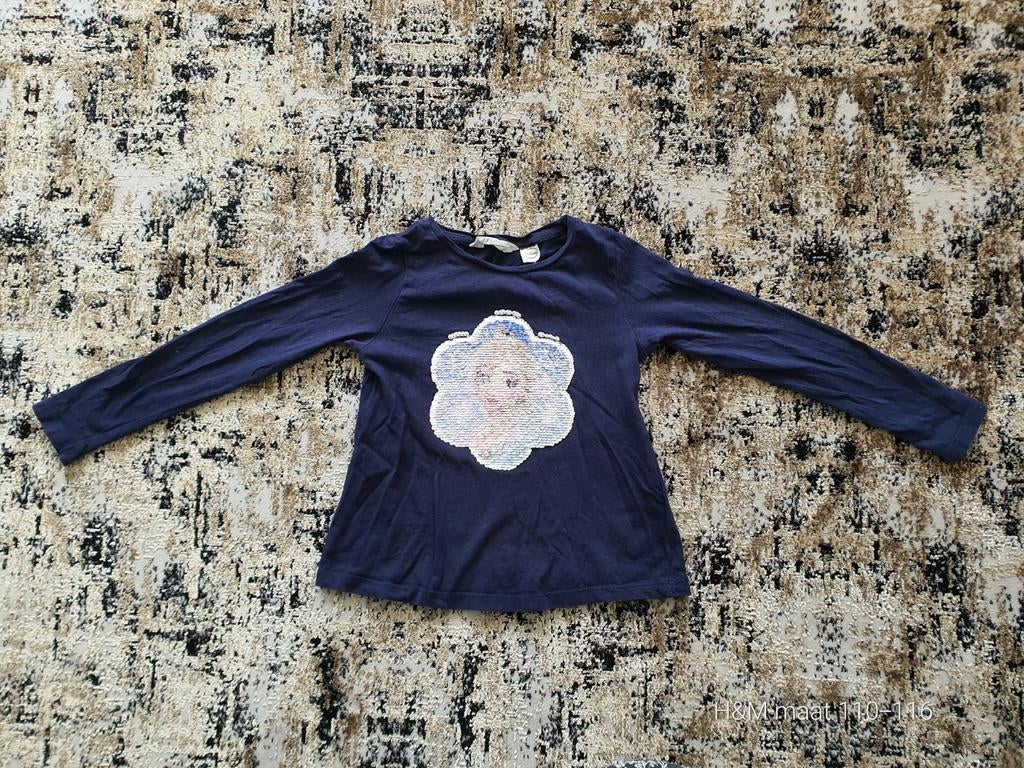 Leuk H&M Frozen shirt met lange mouwen, Meisje, H&M, Ophalen of Verzenden, Zo goed als nieuw