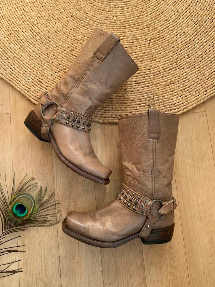 Paul Warmer by Sendra bikerboots 37 western boots laarzen, Hoge laarzen, -, Beige, -