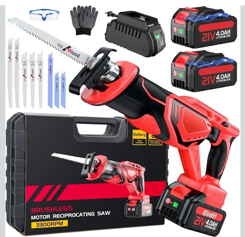 Accu Reciprozaag 21V 2x4Ah, Ophalen of Verzenden, Nieuw