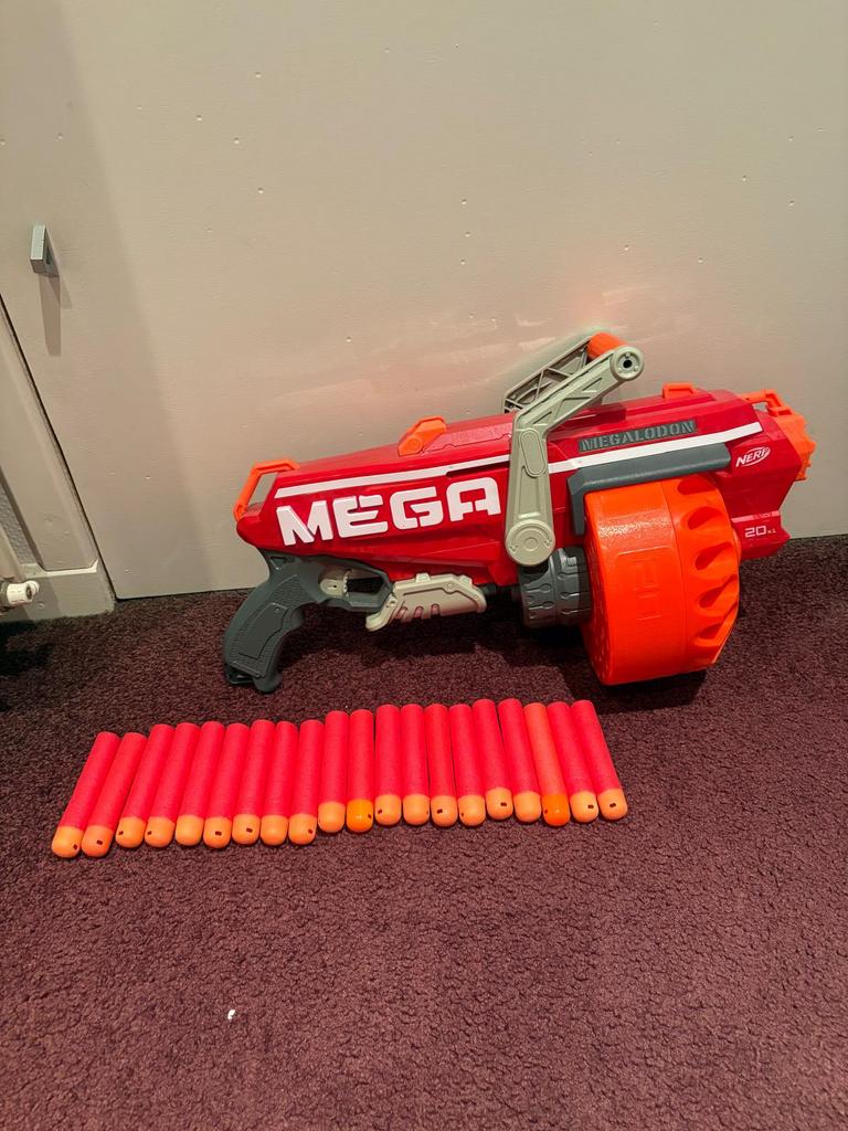 NERF Megalodon N-Strike Mega Toy Blaster, Ophalen of Verzenden, Zo goed als nieuw