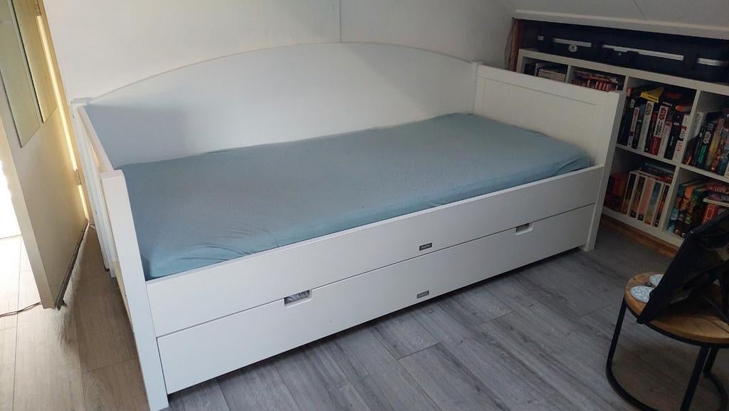 Bopita bedbank wit, Ophalen of Verzenden, Gebruikt, Eenpersoons, Wit