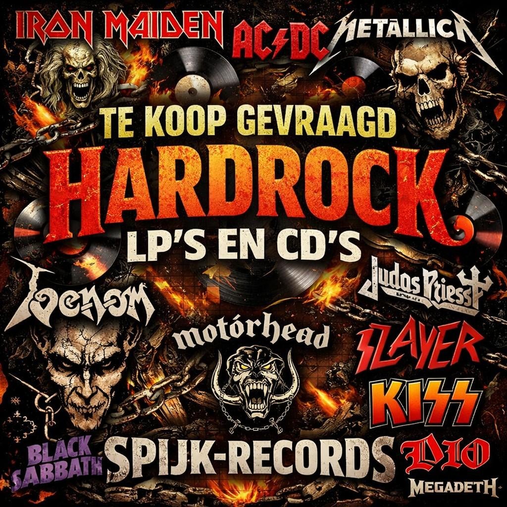 Te koop gevraagd hardrock lp's cd's singles en dergelijke, Verzenden