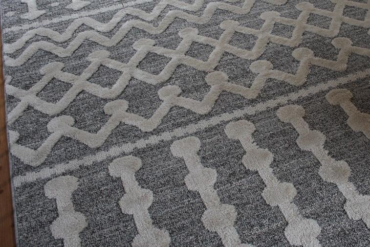 Mooi grijs / wit vloerkleed Pisa Casa 200x 290 cm, Ophalen, 200 cm of meer, Zo goed als nieuw, 200 cm of meer