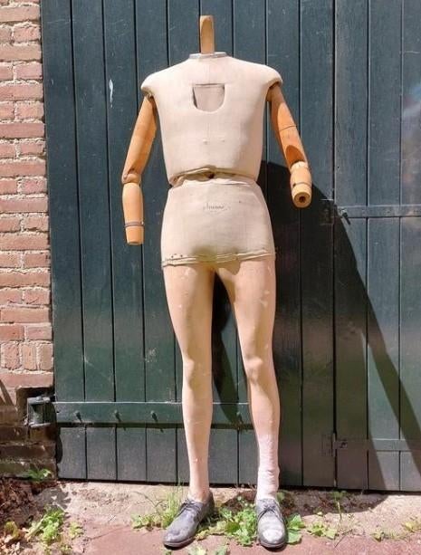Oude antieke paspop etalagepop mannequin Pierre Imans Paris, Antiek en Kunst, Ophalen of Verzenden