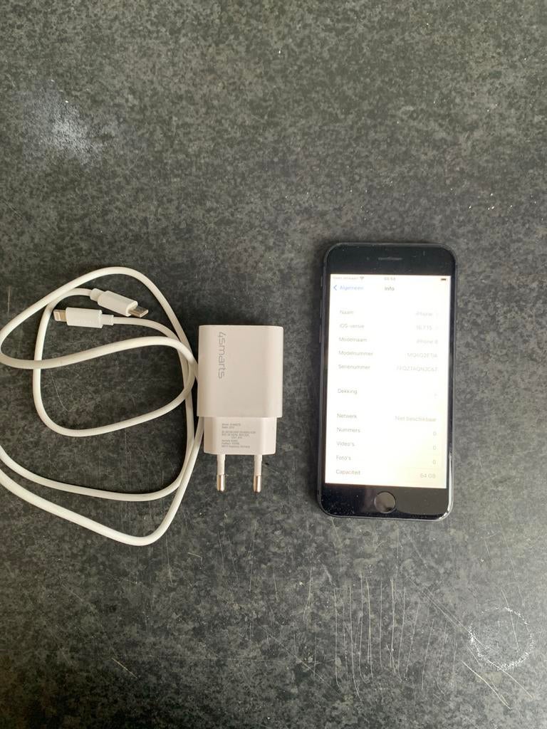 Apple iPhone 8 64GB, Gebruikt, Zwart, Ophalen of Verzenden, 64 GB