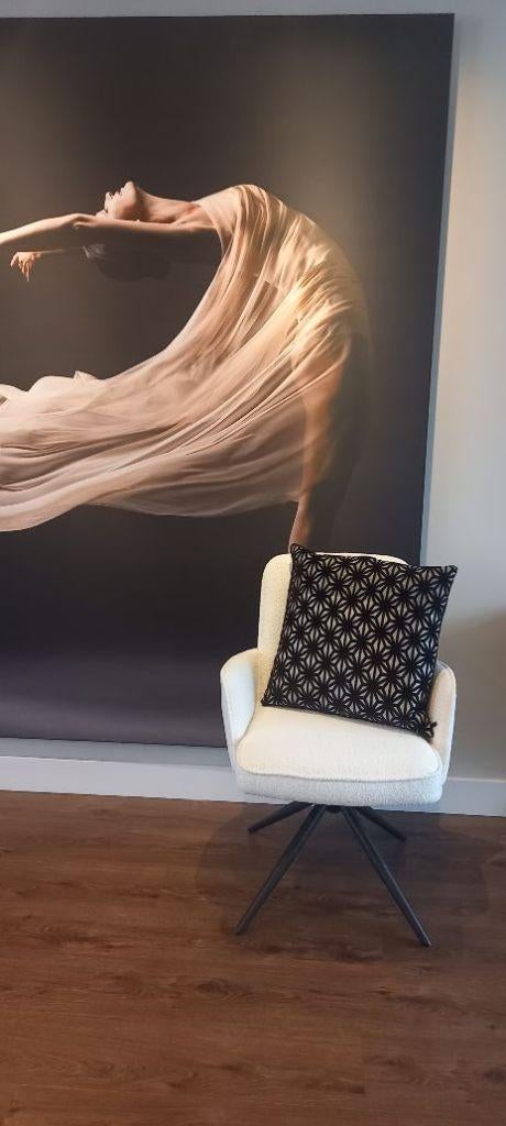 Mundo Kussen Zwart & Taupe 45x45 cm, Ophalen of Verzenden, Nieuw, Zwart, Vierkant