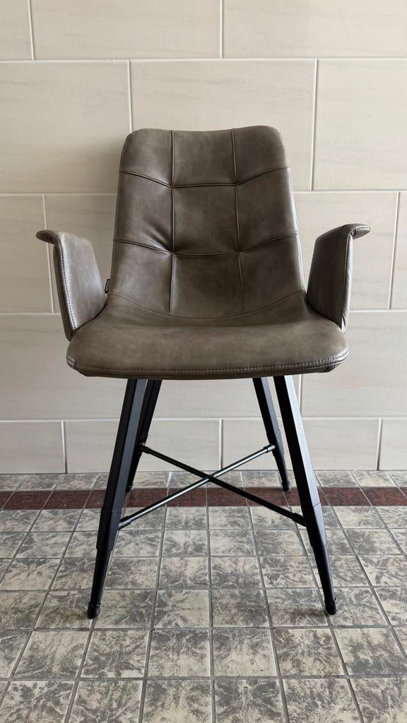 MX Sofa eetkamerstoelen 4x met armleuning, Ophalen, Gebruikt, Overige kleuren, Leer