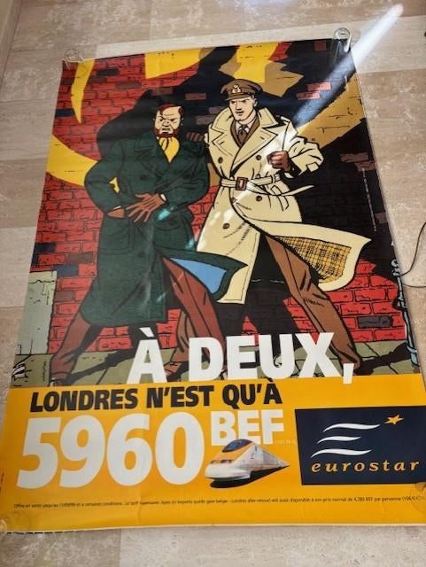 Reuzenposter Blake en Mortimer, Boeken, Stripboeken, Zo goed als nieuw, Eén stripboek, Ophalen