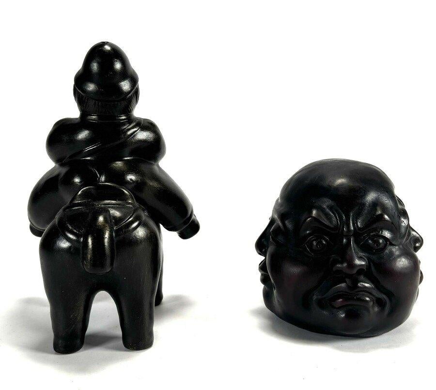 1401. Polystone beelden - Boeddha en Bobby te paard, ca2000, Ophalen of Verzenden