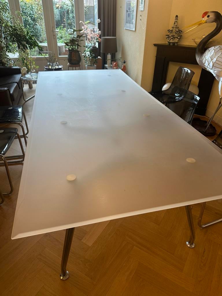 Nomos Tecno Design tafel (270 x 120 x 73) met verlichting, 100 tot 150 cm, 200 cm of meer, Ophalen of Verzenden, Zo goed als nieuw