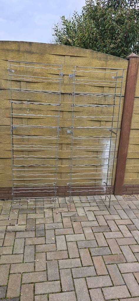 Wijnrek 2 stuks, Huis en Inrichting, Woonaccessoires | Wijnrekken, Ophalen, Metaal, Minder dan 50 cm, 5 tot 15 flessen