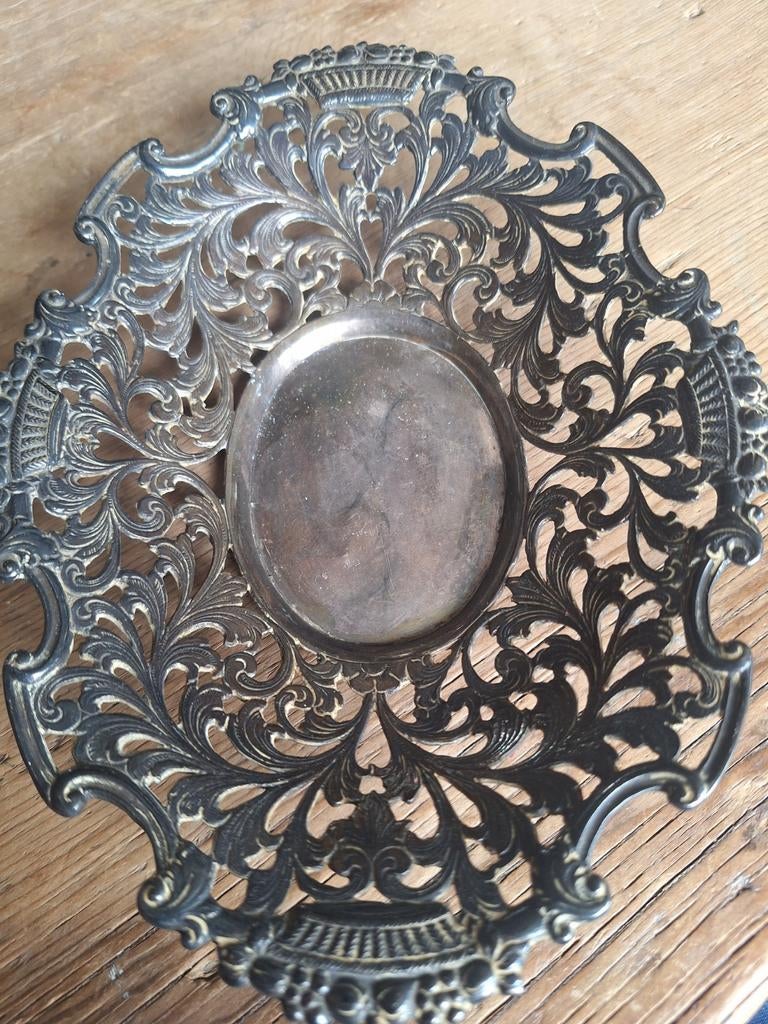 Verzilverd bonbonschaaltje, Antiek en Kunst, Ophalen of Verzenden, Zilver