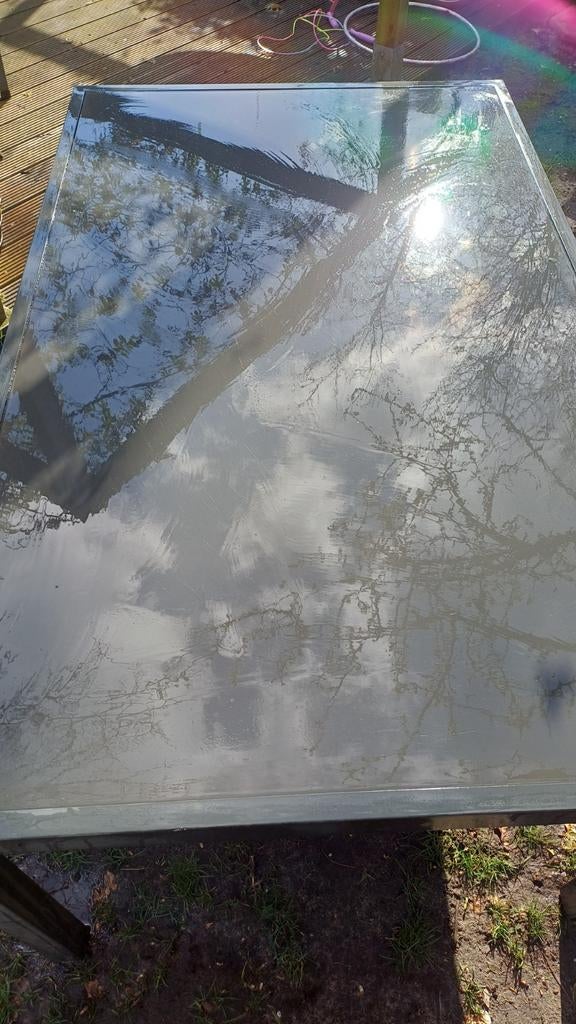 tuintafel gratis, Ophalen, Gebruikt, Rechthoekig, Aluminium