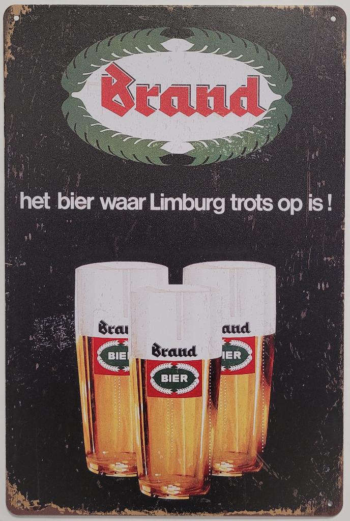 Brand bier waar Limburg trots op is reclamebord van metaal