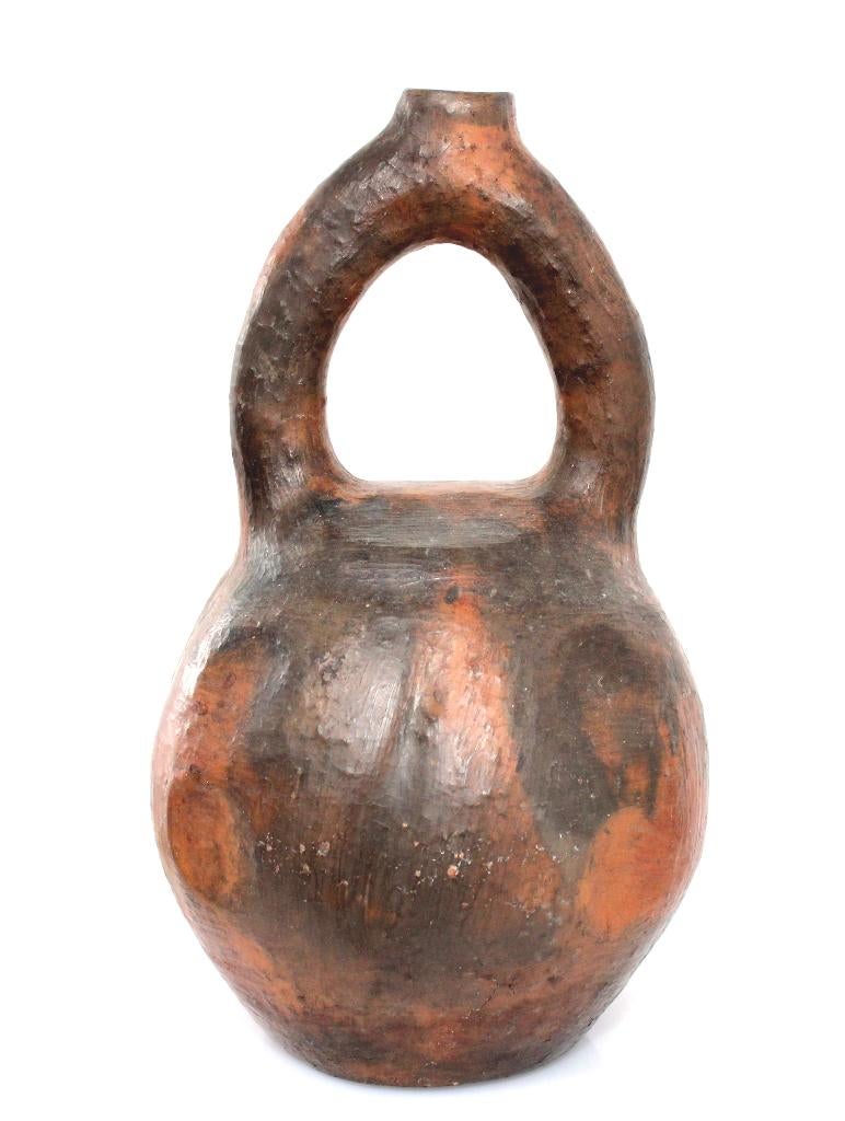 Prachtige Pre-Colombiaanse Stijgbeugelfles Peru, Ophalen of Verzenden