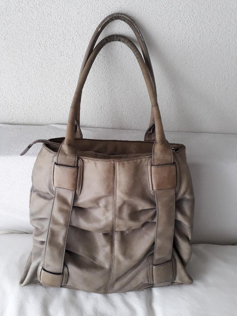 Claudia Strater shopper , grijs leer, Ophalen of Verzenden, Gebruikt, Grijs, Shopper