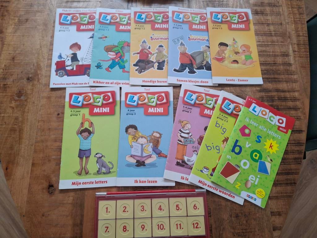 Mini loco doos en 10 boekjes, Ophalen of Verzenden