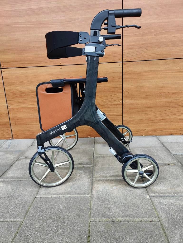 Excel F1 rollator van carbon lichtgewicht, Ophalen of Verzenden, Lichtgewicht, Zo goed als nieuw